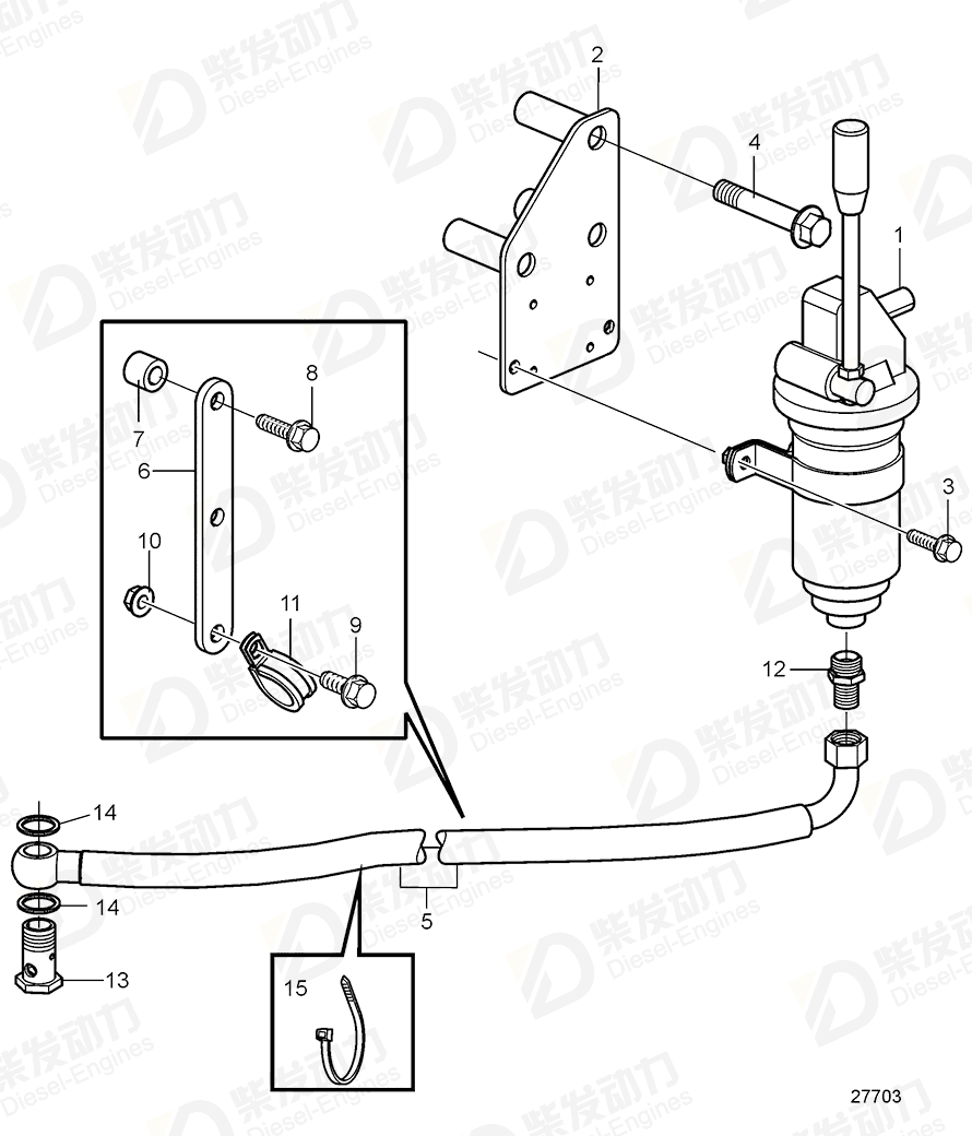 volvo penta Oil hose 21276558 Drawing volvo penta Oil hose 21276558 Drawing